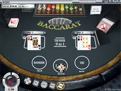 Baccarat table